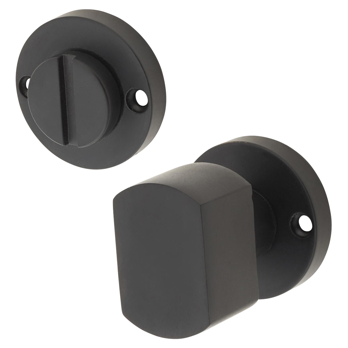 Bathroom Turn & Release - 32mm Diameter - Matt Black