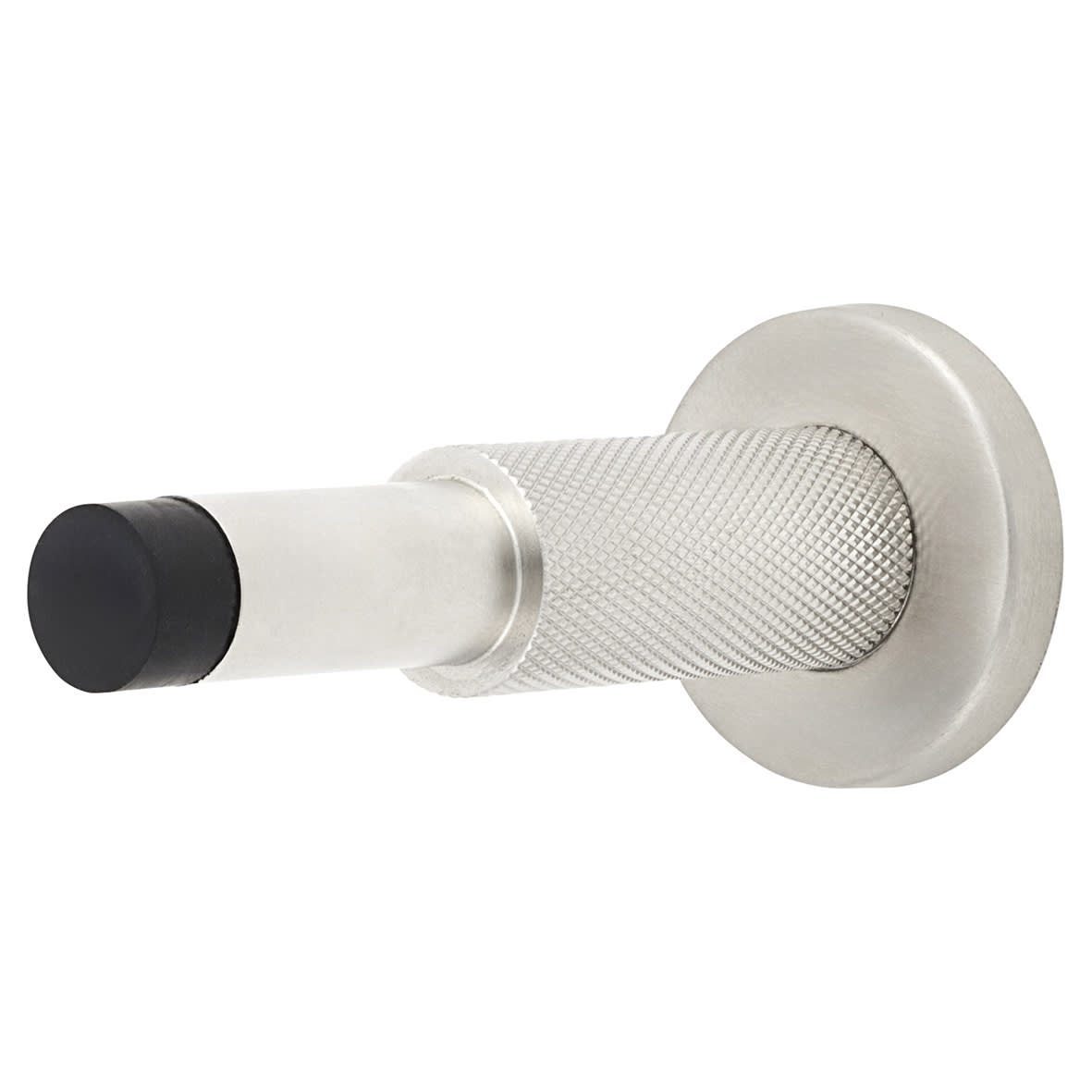 Knurled Projection Door Stop - 100mm Projection - Satin Stainless Steel