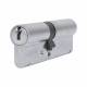 1 Star 6 Pin Kitemarked 90mm Euro Double Cylinder - 40 + 50mm - Satin Chrome - Keyed to Differ