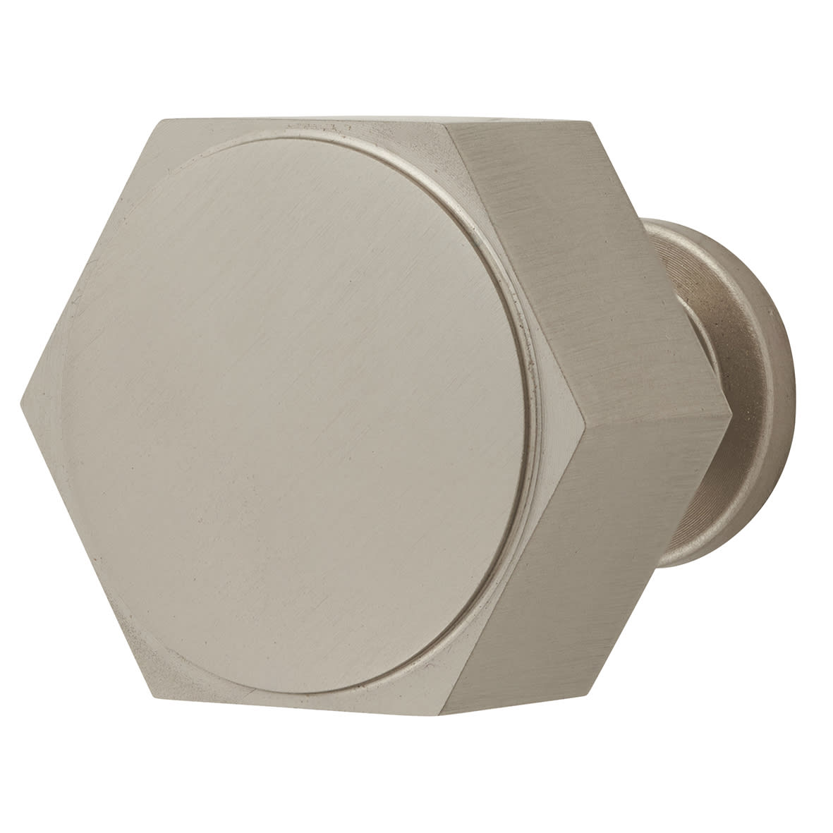 Vesper Hex Cabinet Knob - 33mm Diameter - Satin Nickel