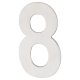 100mm Concealed Screw Fix Door Numeral - 8 - Polished Stainless Steel