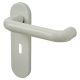 Diamond White Nylon Steel Core Safety Keyhole Lock Door Handles - Paris Range
