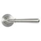 Satin Stainless Steel Door Handles on Round Beehive Rose - Newbury Range