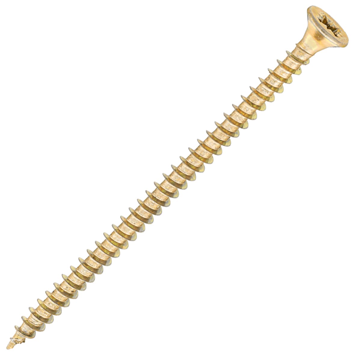 General Purpose Pozi Countersunk Chipboard Wood Screws - 4.0 x 70mm - Yellow Zinc - Pk of 200