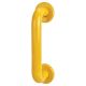 Golden Yellow Nylon D-Bar Door Pull Handle on Rose - Screw Fix - 300mm c/c