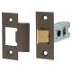 Heavy Duty Bolt Through Tubular Latch - 64mm Case - 44mm Backset - Square - Antique Brass