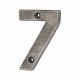 78mm Screw Fix Door Numeral - 7 - Pewter
