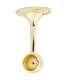 19mm Hanging Rail End Bracket - Polished Brass - Pack of 2