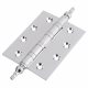 Finial Washered Butt Door Hinge - 100 x 75 x 2mm - Polished Chrome - Pair