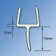 Clear PVC Shower Seal - Bottom Rail Seal - Suits 10mm Glass