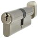 5 Pin 80mm Euro Thumbturn Cylinder - 40mm Turn + 40mm - Satin Nickel - Keyed to Differ