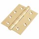 Performance Ball Bearing Butt Door Hinge - 100 x 75 x 3mm - Polished Brass - Pair