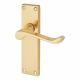 Polished Brass Victorian Scroll Latch Door Handles - 155 x 42mm