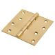 Quality Projection Hinge - 102 x 102 x 3mm - Polished Brass - Pair
