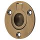 Round Flush Ring Cabinet Pull Handle - 45mm Diameter - Antique Brass