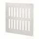 Plain Slotted Vent - 242 x 242mm - 13500mm² Free Air Flow - Polished Stainless Steel
