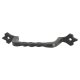 7mm Twisted D-Bar Cabinet Pull Handle - 120mm Centres - Smooth Black
