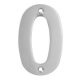 100mm Screw Fix Door Numeral - 0 - Satin Stainless Steel