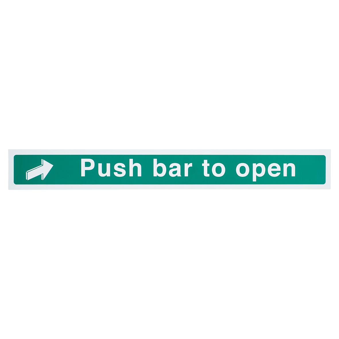 Push Bar To Open Sign - 600 x 75mm - Rigid Plastic