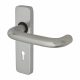 Satin Aluminium 19mm Return to Door Keyhole Lock Door Handles - Puma Range - 155 x 40mm