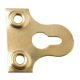 Slotted Glass / Mirror Fixing Plate - 25mm Width - Electro Brass - Pack of 10