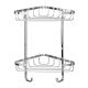 Wirework Small Corner Shower Basket - Two Tier - 285 x 230 x 135mm - Stainless Steel