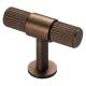 Lines 13mm T-Bar Cabinet Knob - 50 x 40mm - Antique Brass