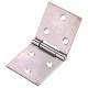 Uncranked Knuckle Backflap Cabinet Hinge - 38 x 90 x 1mm - Self Colour Steel - Pair