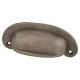 FingerTip Design Oval Cabinet Cup Handle - 87mm Centres - Pewter Effect