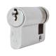 5 Pin 45mm Euro Single Cylinder - 35 + 10mm - Satin Chrome - Keyed Alike