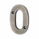 78mm Screw Fix Door Numeral - 0 - Pewter