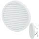 Clip Fit Round Vent - 156 x 13.5mm - 8900mm² Free Air Flow - White Plastic