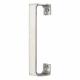 Satin Chrome Modern Offset Door Pull Handle - Screw Fix - 180mm Centres