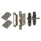 Black Nickel Victorian Summer Scroll Bathroom Lock Door Handles Pack