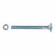 Carriage / Coach Bolt with Nut - M12 x 130mm - Zinc Plated - Pack of 4