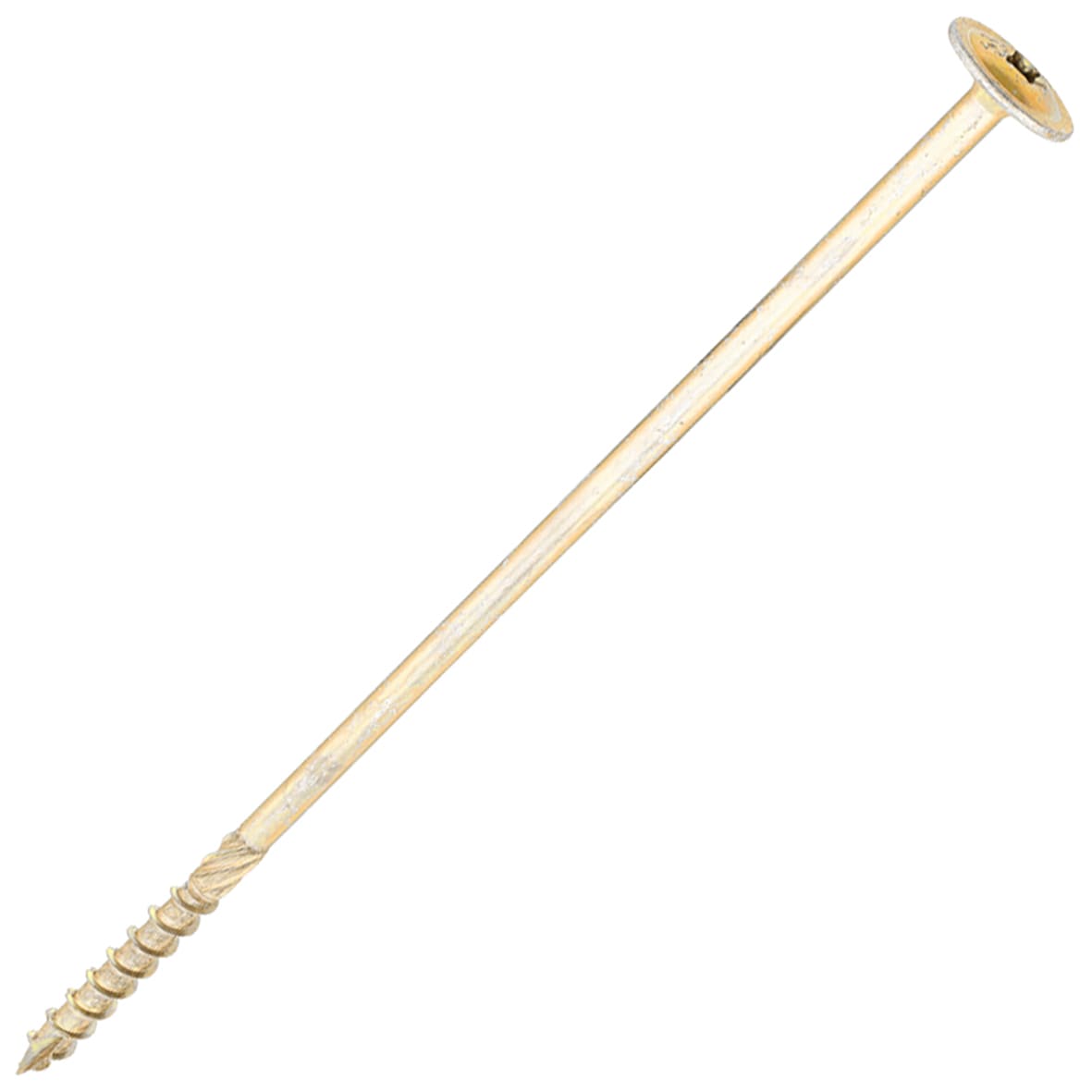 Timber Frame Screws Wafer Head - 8.0 x 225mm - Yellow Zinc - Pack of 50