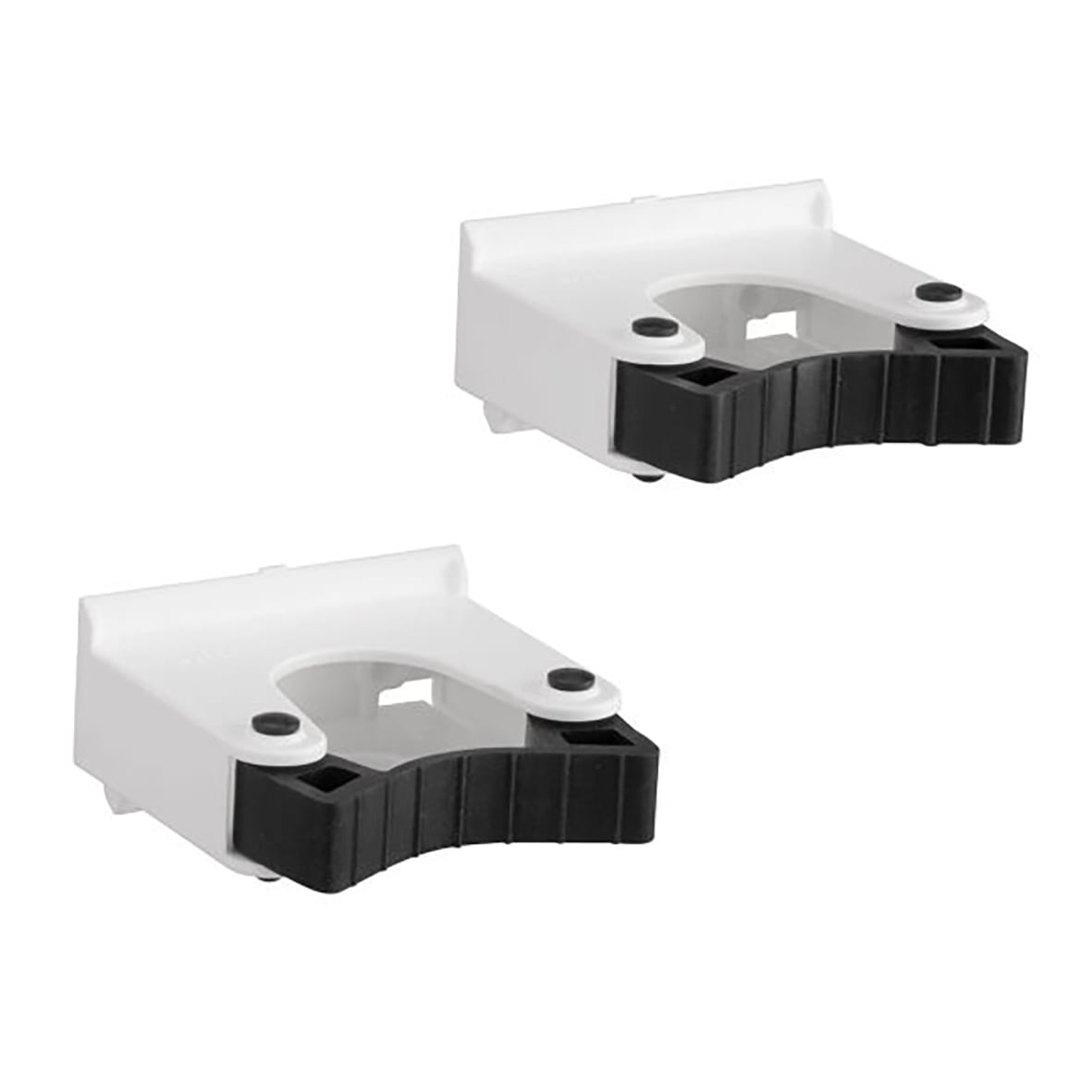 Garage Storage Top Track System - Small Tool Holder for Storage Track - White - Pack of 2