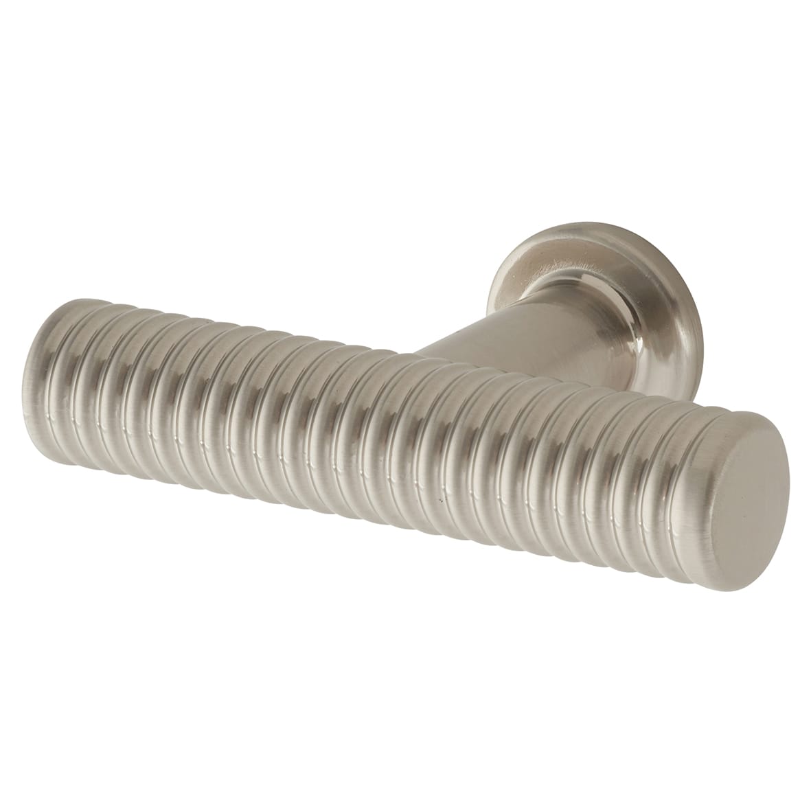 Crewe 10mm Reeded T-Bar Cabinet Knob - 50 x 33mm - Satin Nickel
