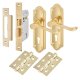 Polished Brass Scroll 3 Lever Sashlock Door Handles Pack - Ashmead Range