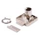 Drawer Lock - 18 x 22mm - Housing Only - Polished Chrome