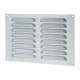 Hooded Louvre Vent - 229 x 152mm - 6600mm² Free Air Flow - Satin Aluminium