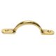 Sash Window Pull Handle - 100mm Length - Polished Brass