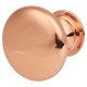 Domed Round Cabinet Knob - 25mm Diameter - Bright Copper