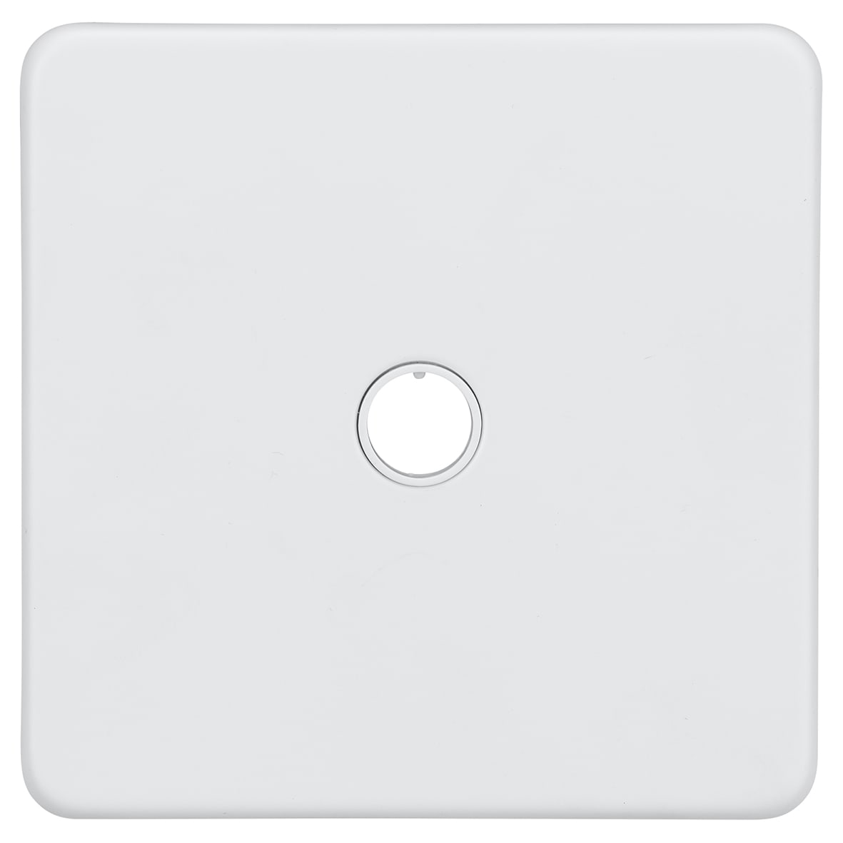 20A Screwless Flat Plate Flex Outlet Plate - Matt White