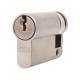 J2X20 Pattern 5 Pin 42mm Euro Single Cylinder - 33 + 9mm - Satin Chrome - Keyed to Differ