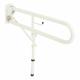 Hinged Support Grab Rail With Leg - 800 x 200mm - White