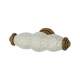24mm Porcelain Crackle Glaze Shutter T-Bar Cabinet Knob - 76 x 24mm - Antique Brass