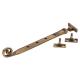 Cast Open Curl Casement Window Stay - 10"/250mm Length - Antique Brass