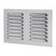 Hooded Louvre Vent - 242 x 165mm - 6650mm² Free Air Flow - Satin Chrome