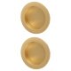 Marcus Round Flush Pull Handles - Satin Brass